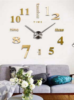3D Wall Clock Mirror Wall Stickers Creative DIY Wall Clocks