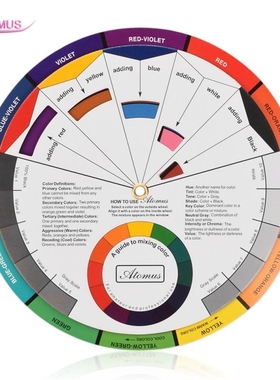 360° Rotates Tattoo Mixing Twelve Color Wheel  Professional