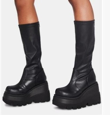 women long boots 外贸大码骑士靴 43大码厚底长靴