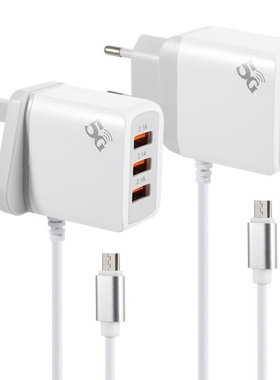 Multiple 3 Ports USB Charger 5V 3.1A USB Wall Power Adapter