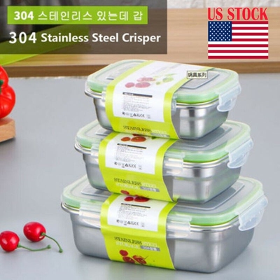 Lunch Box 304 Stainless Steel Food Container Microwavable Fr