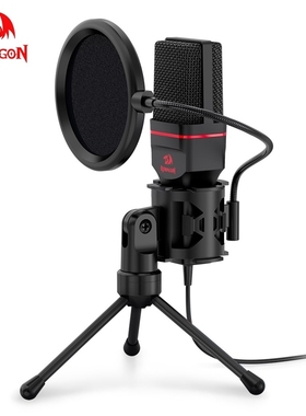 Redragon Omni Condenser Microphone With Tripod Audio 3.5mm