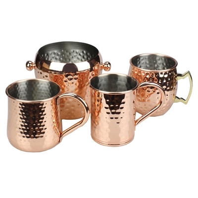 Cocktail Glass Stainless Steel Copper Hammer Point Mug Coffe