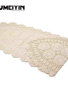 40x100cm hand crochet lace hollow out embroidery flower tabl