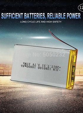 4pc 3.7V 10000mAh Lipo Battery 1260100 Rechargeable Tablet D