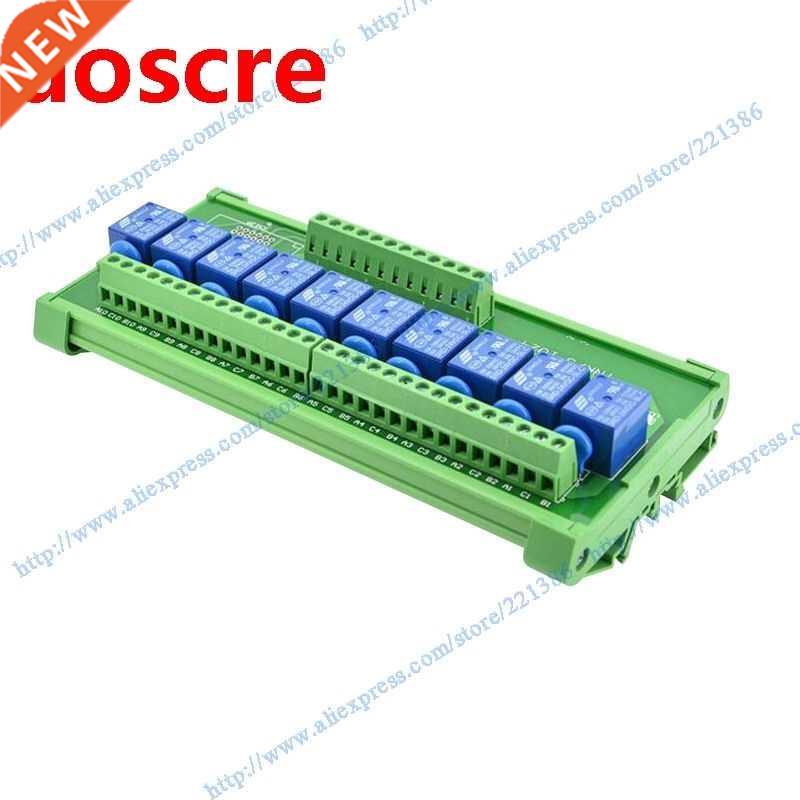 10 chnnels 24V 10 DIN ril mount Rely Module driver bord