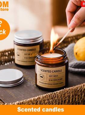 3pcs/set Scented Candles Natural Soyn Non-toxic Wax Candles