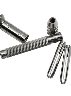 10PCS Aluminum Mini Micro Hand Drill Keyless Chuck Twist Dri