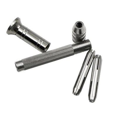 10PCS Aluminum Mini Micro Hand Drill Keyless Chuck Twist Dri