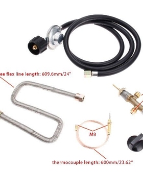 Propane Fire Pit Gas Control Valve System Regulator Kit