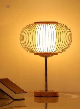 Chinese bamboo wood series table lamps bedside lamp lighting