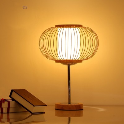 Chinese bamboo wood series table lamps bedside lamp lighting
