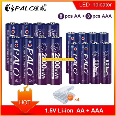 1.5V AA + AAA Lithium Rechargeable AA Battery AAA Li-ion 900