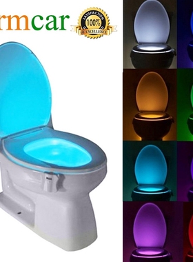 1pcs Toilet Seat Night Light Smart PIR Motion Sensor  8 Colo