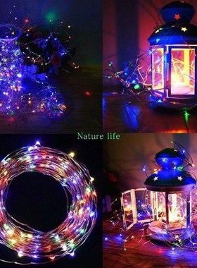 solar powered 200led string fairy lights garden outdoor xmas