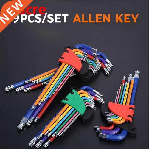9Pcs 1.5mm-10mm CR-V Steel Hex Torx Key Set Allen Wrench C