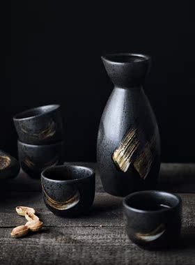 Japanese Style Sake Set Retro Ceramic Flagon Liquor Cup 1