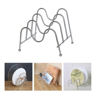 Metal Pot Lid Rack Cutting Board Shelf Dish Holder Kitchen