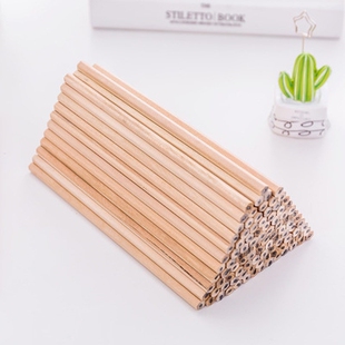 10PCs/lot Wooden Lead Pencils Natural Wood Pencil HB Blank