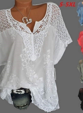 S-6XL 2019 fashion summer women t shirt blouse ladies tops