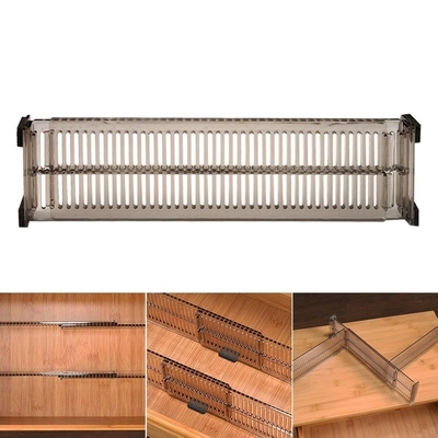 2 pcs Plastic Adjustable Drawer Dividers organiser Retractab