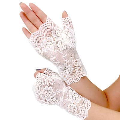 Female Sexy Lace Gloves Erotic Lingerie Accessory Fingerles