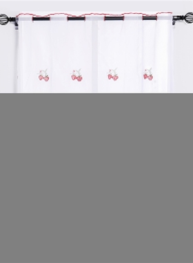TONGDI Kitchen Curtain Valance Sheer Tiers Pastoral  Fruit C