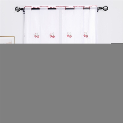 TONGDI Kitchen Curtain Valance Sheer Tiers Pastoral  Fruit C