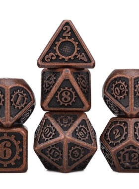 Mechanical Dice for DnD Tabletop RPGs  7pcs/set Metal Dice w