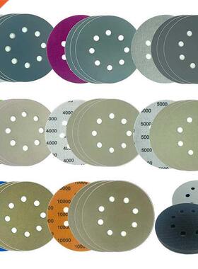 32Pcs 8 Hole Sandpaper Sanding Discs Hook and Loop 60/180/24