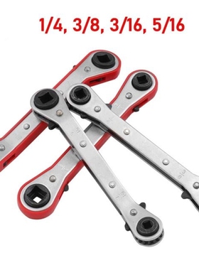 1/4 3/8 3/16 5/16 Double-ended Ratchet Manual Wrench Air Con