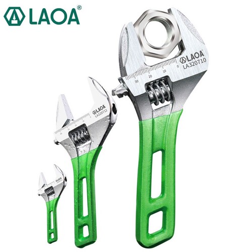 LAOA Monkey Wrench Short Handle Adjustable Spanner HCS mate