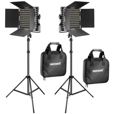 Neewer 2 Pieces 660 LED Bi color Video Light and Stand Kit