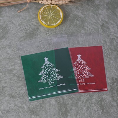 Package Christmas tree baking bag self sealing adhesive bag