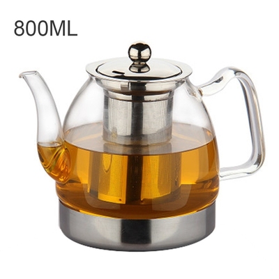 Thicken Glass Teapot with 304 Stainless Steel Infuser Strain