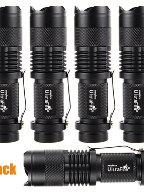 Ultrafire 5Pack Handheld Flashlight 3 Modes 300LM Zoom Spot