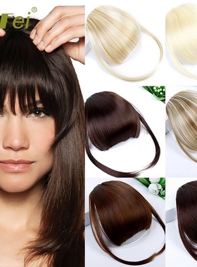 Black Brown Fake Fringe Clip In Bangs Hair Extensions With H