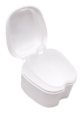 Denture Bath Box Organizer Dental False Teeth Storage Box wi