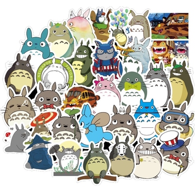 50PCS Spirited Away Cute Totoro Sticker Gifts Toy For Child