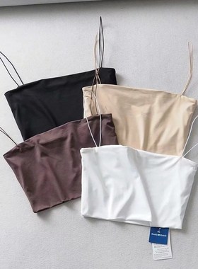 2021 Summer Women's Crop Top Sexy Elastic Cotton Camis s