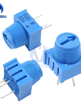 10PCS Potentiometer Resistor 10K Ohm Single Turn Breadboard