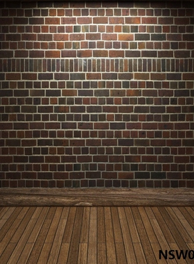 Laeacco Brick Wall Wooden Floor Photocall Photography Backgr