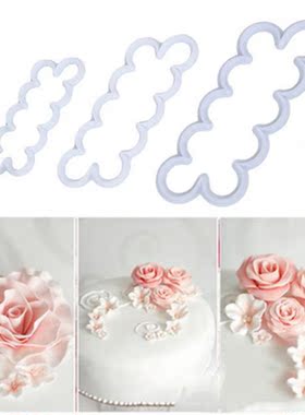 3Pcs/Set Rose Shaped Mould Rose Fondant Cake Chocolate Mould