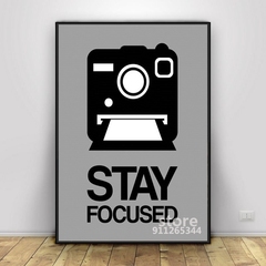 Stay Focused Polaroid Camera Poster 1 Wall Canvas Decoratio