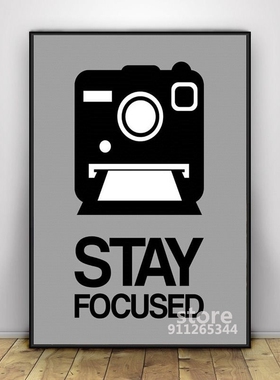Stay Focused Polaroid Camera Poster 1 Wall Canvas Decoratio