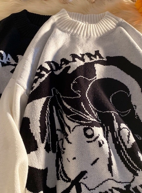 Autumn winter ins Crew Neck Sweater student loose knit Pullo