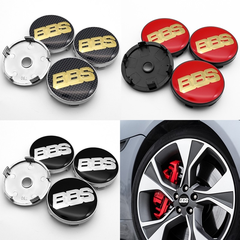*bbs logo 4pcs 56mm and 60mm emblem wheel center hub caps ba