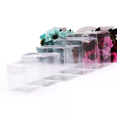 Square Clear PVC Boxes Wedding Favor Gift Box Transparent