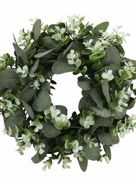 Garland Door Knocker Simulation Grass Ring Door Decoration