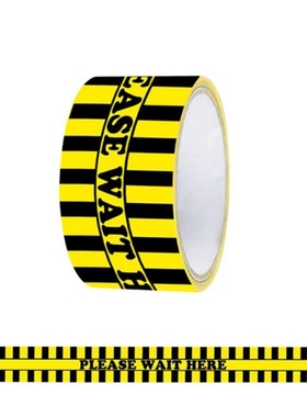 1Roll Please Wait Here Warning Floor Tape Social Distancing